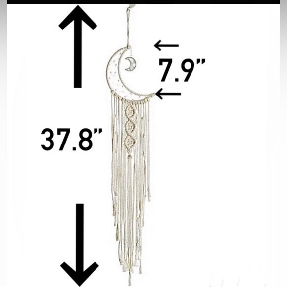 Boho, Handmade, macramé 🌙 /🦉or ⭐️ dream catcher with ✨mini fairy lights✨ incl. - Picture 5 of 8